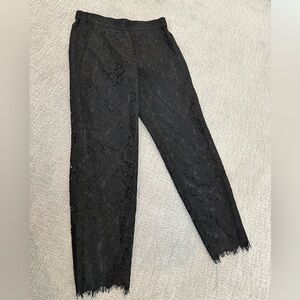 Black lace pants